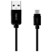 SBS TECABLETYC1KPOS USB-A - USB-C Cable 1m - Black