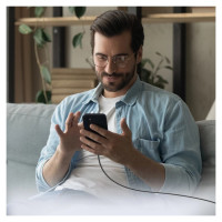 SBS TECABLETISSUETCK USB-C - USB-C 1.5m 60W braided cable - black