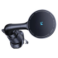 Wozinsky WCT5-6S4Y Car Holder with Qi/MagSafe 15W Inductive Charger for Air Vent - Black