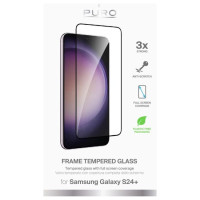 Puro Frame Tempered Glass with Black Frame for Samsung Galaxy S25+ / S24+