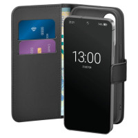 Puro Booklet Case with Flip and Wallet for Samsung Galaxy S25 - Black