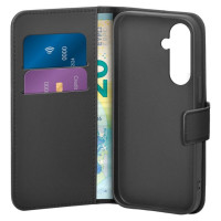 Puro Booklet Case with Flip and Wallet for Samsung Galaxy S25 - Black