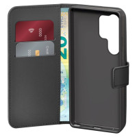 Puro Booklet Case with Flip and Wallet for Samsung Galaxy S25 Ultra - Black
