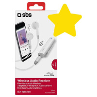 SBS Bluetooth Adapter SBS TEBTRECEIVERW Wireless Receiver with Stereo Set - Gray