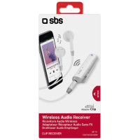 SBS Bluetooth Adapter SBS TEBTRECEIVERW Wireless Receiver with Stereo Set - Gray