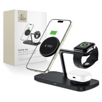 Tech-Protect QI15W-A45 3in1 Wireless Charger with MagSafe for Apple Devices - Black
