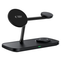 Tech-Protect QI15W-A45 3in1 Wireless Charger with MagSafe for Apple Devices - Black