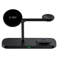 Tech-Protect QI15W-A45 3in1 Wireless Charger with MagSafe for Apple Devices - Black