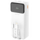 Dudao K15MAX 30000mAh PD 22.5W Powerbank with Built-in Cables - White