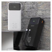 Dudao K15MAX 30000mAh PD 22.5W Powerbank with Built-in Cables - White