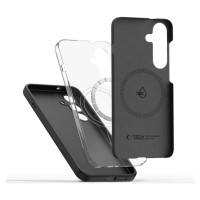 Tech-Protect Liquid Silicone MagSafe Case for Samsung Galaxy S25+ - Black