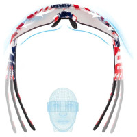 Rockbros Cycling Glasses Photochromic with UV Protection and Corrective Insert 14120008002 - USA Pattern - White