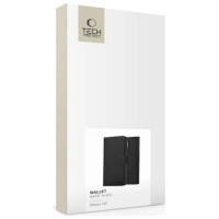 Tech-Protect Wallet Case for iPhone 16e - Matte Black