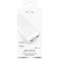 Puro Powerbank Puro DAILY 20 PLUS 20000mAh 2x USB-A / 1x USB-C 22.5W PD AFC - white