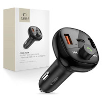 Tech-Protect CC06 3-port PD72W car charger with transmitter - black