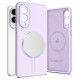 Tech-Protect Liquid Silicone MagSafe Case for Samsung Galaxy S25 Edge - Purple