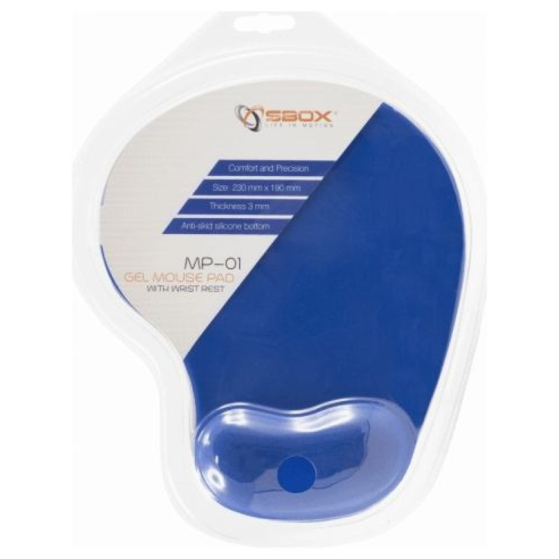 Sbox MP-01BL Gel Mouse Pad Blue