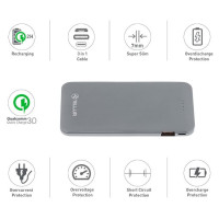 Tellur Power Bank QC 3.0 Fast Charge, 5000mAh, 3in1 gray