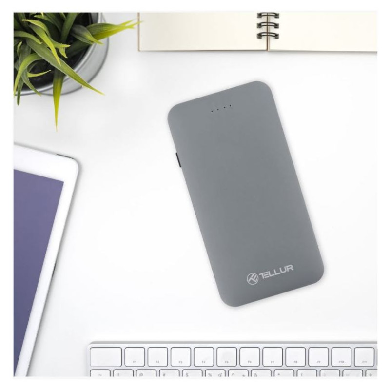 Tellur Power Bank QC 3.0 Fast Charge, 5000mAh, 3in1 gray