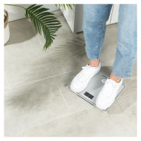 Salter 9207 WH3R Compact Glass Electronic Bathroom Scale - White