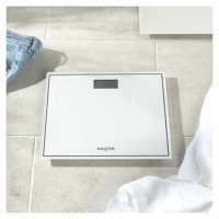 Salter 9207 WH3R Compact Glass Electronic Bathroom Scale - White