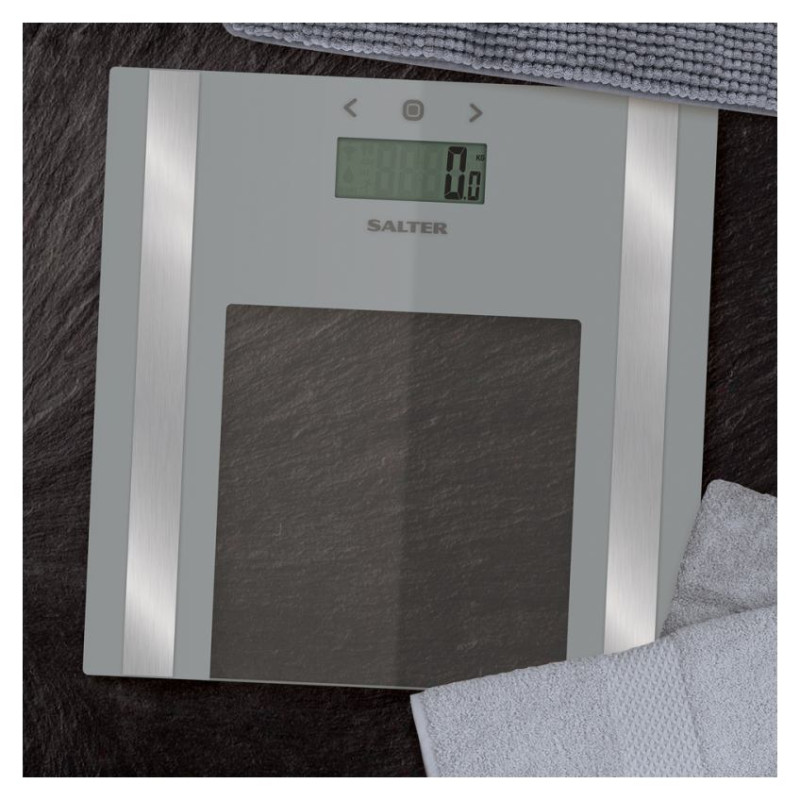 Salter 9158 SV3R Ultra Slim Glass Analyser Scale silver