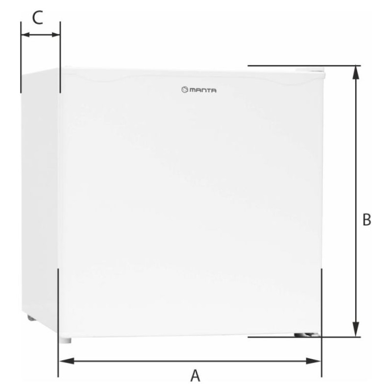 Manta MM515PWH Fridge 46L White