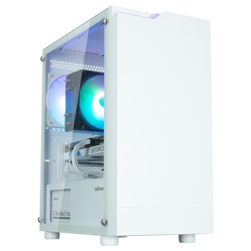 Zalman T4 Plus White  Mini Tower Case, 120mm ARGB Fan x1