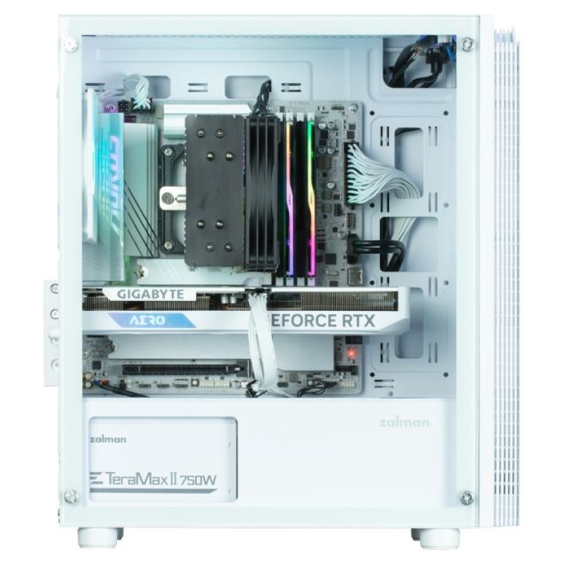Zalman T4 Plus White  Mini Tower Case, 120mm ARGB Fan x1