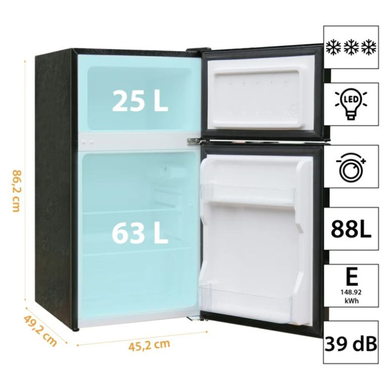 Manta MM545DBK Fridge 88L Black
