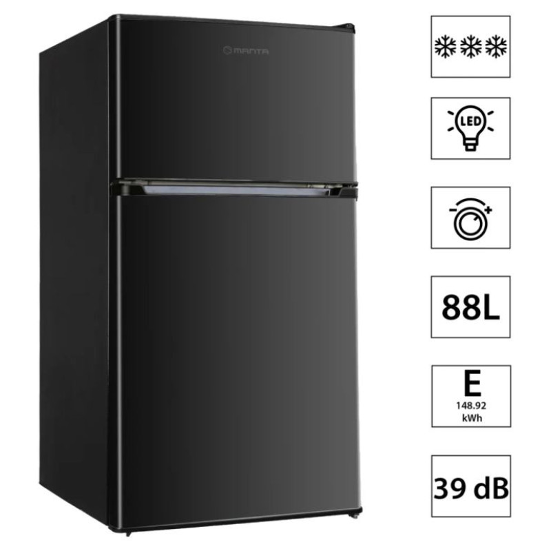 Manta MM545DBK Fridge 88L Black