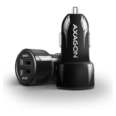 Axagon PWC-5V5 car charger Smart 5V 2,4A + 2,4A, 24W, black