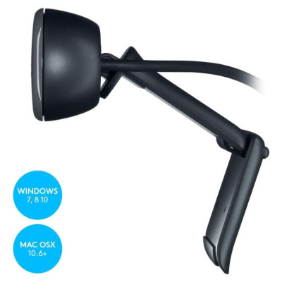 Logitech C270 HD Webcam - BLACK - USB