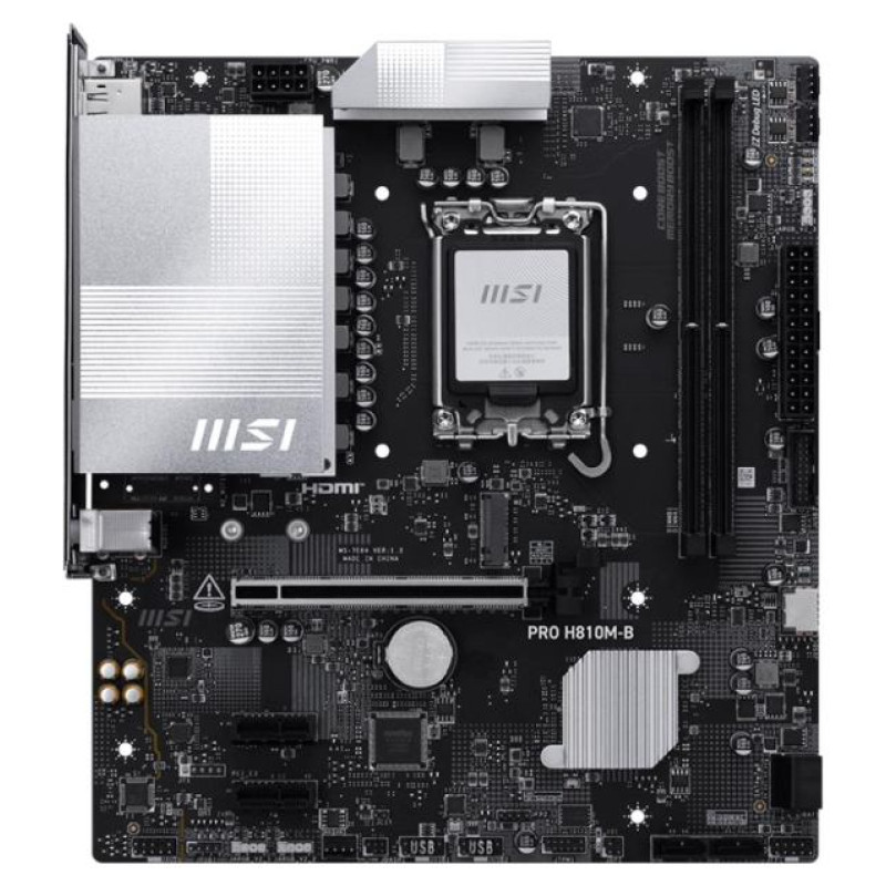MSI Mainboard|MSI|Intel H810|LGA1851|Micro-ATX|Memory DDR5|Memory slots 2|PROH810M-B