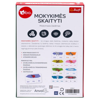 BO. Развивающая настольная игра "Учимся читать" (на литовском языке)