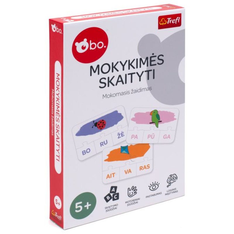BO. Развивающая настольная игра "Учимся читать" (на литовском языке)