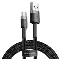 Baseus Cafule Cable durable nylon cable USB / USB-C QC3.0 2A 2M black-gray (CATKLF-CG1)