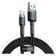 Baseus Cafule Cable durable nylon cable USB / USB-C QC3.0 2A 2M black-gray (CATKLF-CG1)