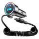 Joyroom JR-CL07 72W 3in1 Car Charger with 1.6m USB-C Cable – Black