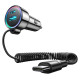 Joyroom JR-CL07 72W 3in1 Car Charger with 1.6m USB-C Cable – Black