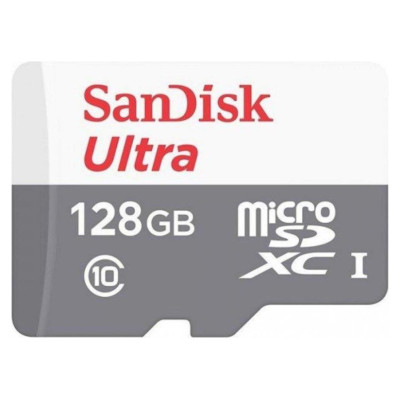 Sandisk Ultra microSDXC 128GB + SD Adapter 100MB/s Class 10 UHS-I