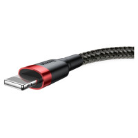 Baseus Cafule USB-A / Lightning 2.4A QC 3.0 cable 1 m - black and red