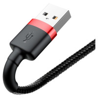 Baseus Cafule USB-A / Lightning 2.4A QC 3.0 cable 1 m - black and red