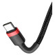 Baseus CATKLF-G91 USB-C - USB-C PD QC cable 60W 3A 480Mb/s 1m - black and red