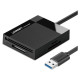 Ugreen CR125 30231 SD / micro SD / CF / MS memory card reader with USB 3.0 cable 0.5m - black
