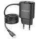 Dudao charger 2x USB with built-in 12W Lightning cable black (A2ProL black)