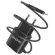 Dudao charger 2x USB with built-in 12W Lightning cable black (A2ProL black)