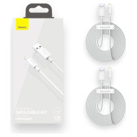 Baseus 2x USB - Lightning cable fast charging 1.5 m white (TZCALZJ-02)