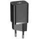 Baseus Super Si 1C fast charger USB Type C 20W Power Delivery + USB Type C - Lightning cable 1m black (TZCCSUP-B01)