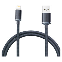 Baseus Crystal Shine Series cable USB cable for fast charging and data transfer USB Type A - Lightning 2.4A 1.2m black (CAJY000001)